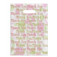 Sherman Dental PINK/GREEN SCATTER BAG THANK YOU 7" x 10"